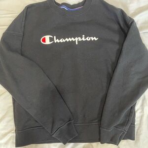 Champion Men's Black Crewneck Sweater